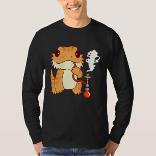Bearded Dragon Smoking Hookah Pogona With Shisha T-Shirt