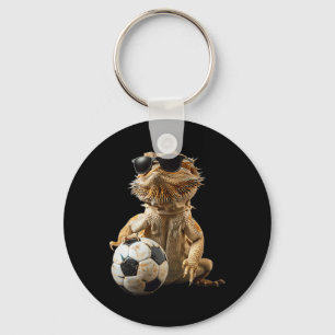 Bearded Dragon Soccer Key Ring