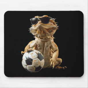 Bearded Dragon Soccer Mouse Pad