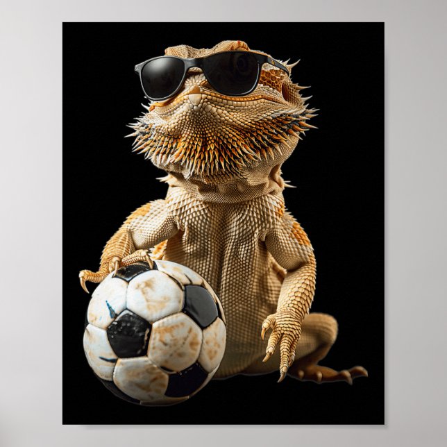Bearded Dragon Soccer  Poster (Front)