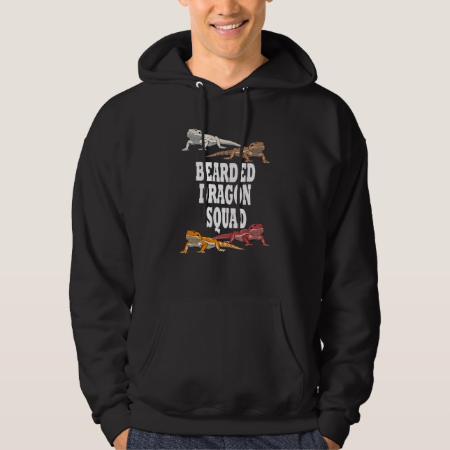Bearded Dragon Squad Ironic Team Lizard Hoodie (Front)