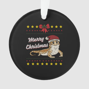 Bearded Dragon Ugly Christmas Lizard Reptile Ornament