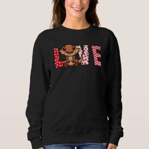 Bearded Dragon Valentines Day Love Valentine Cute  Sweatshirt