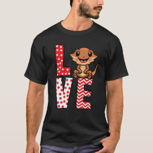 Bearded Dragon Valentines Day Love Valentine Cute  T-Shirt