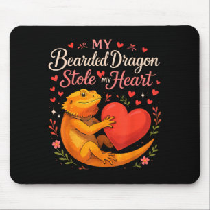 Bearded Dragon Valentines Day My Bearded Dragon St Mouse Pad