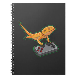 Bearded Dragon Video Game Player Gaming Reptile Notebook