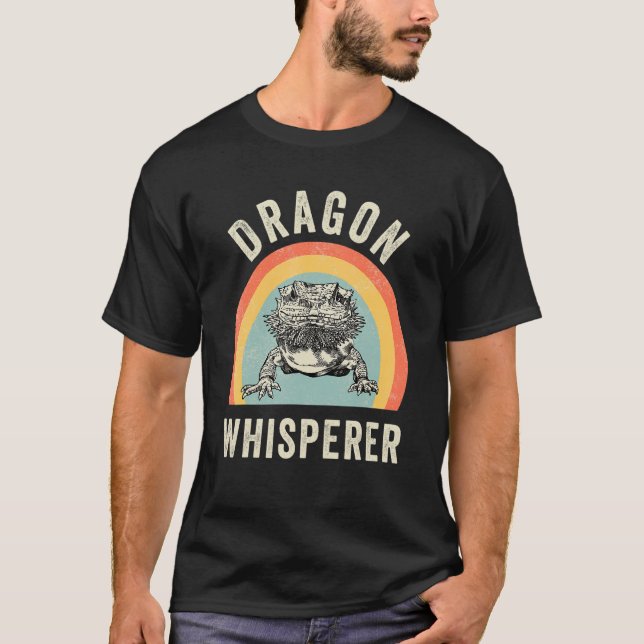 Bearded Dragon Whisperer Beardie Mom Reptile Anima T-Shirt (Front)