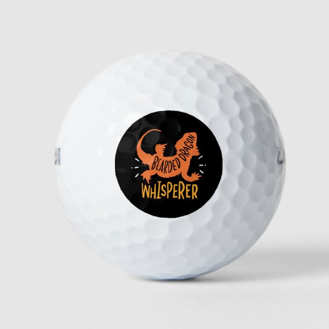 Bearded Dragon Whisperer Fun Golf Balls (Front)