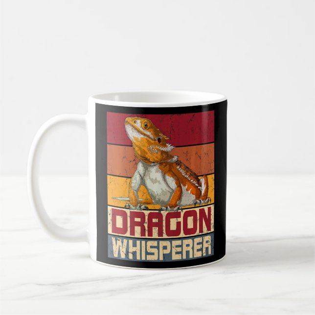 Bearded Dragon Whisperer  Vintage Lizard Reptile   Coffee Mug (Left)
