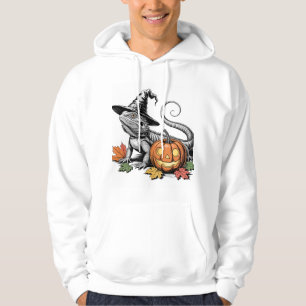 Bearded Dragon Witch and Pumpkin Hoodie