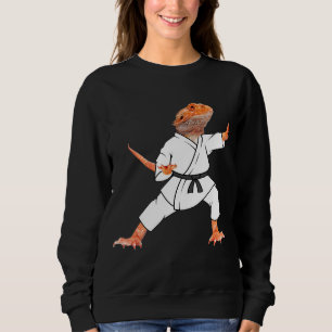 Bearded Dragons Doing Karate Samurai Ninja Lizard Sweatshirt
