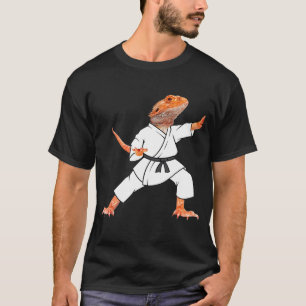 Bearded Dragons Doing Karate Samurai Ninja Lizard T-Shirt