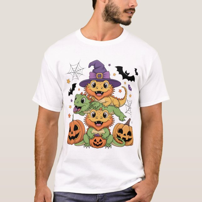 Bearded Dragons Halloween Fun T-Shirt (Front)
