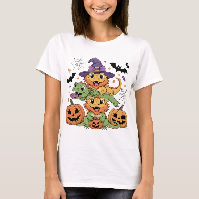 Bearded Dragons Halloween Fun T-Shirt (Front)
