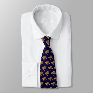 Bearded Dragons on Deep Blue Tie