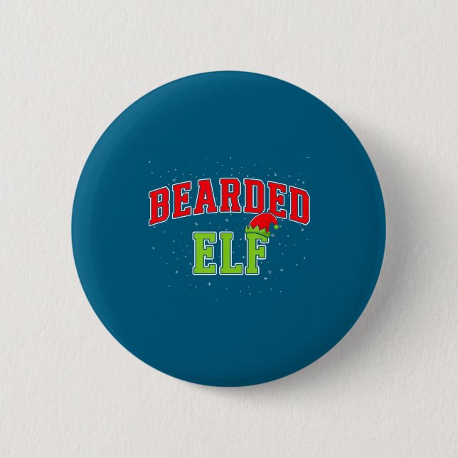 Bearded Elf Christmas Family Matching Group Xmas  6 Cm Round Badge (Front)