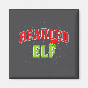 Bearded Elf Christmas Family Matching Group Xmas  Magnet
