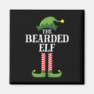 Bearded Elf Matching Family Group Christmas Party  Magnet