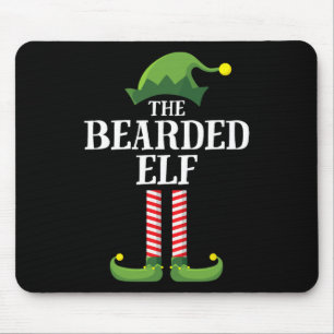 Bearded Elf Matching Family Group Christmas Party Mouse Pad