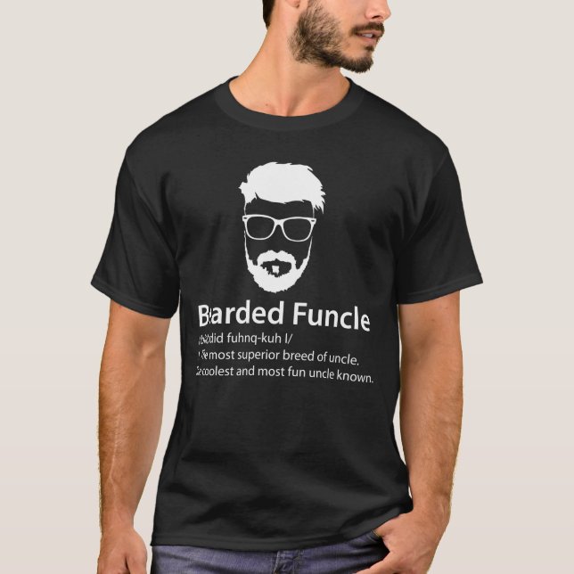 Bearded Funcle Description-World Beard Day Funny T-Shirt (Front)