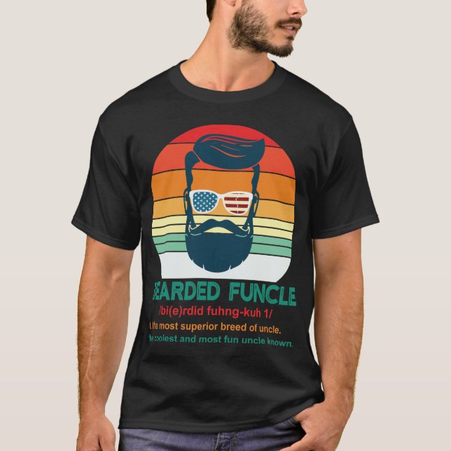 Bearded Funcle/Uncle Definition T-Shirt (Front)