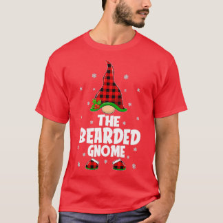 Bearded Gnome Buffalo Plaid Matching 3 T-Shirt