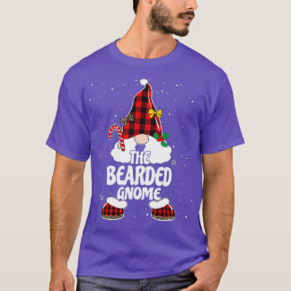 Bearded Gnome Buffalo Plaid Matching 42 T-Shirt