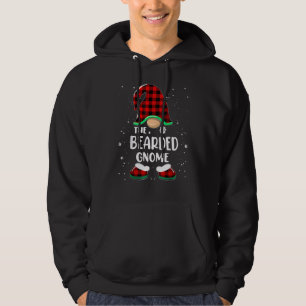 Bearded Gnome Buffalo Plaid Matching Family Christ Hoodie