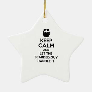 Bearded Guy Ceramic Ornament
