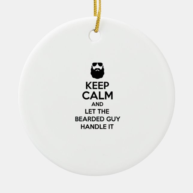 Bearded Guy Ceramic Tree Decoration (Front)