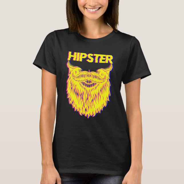 Bearded Hipster Pineapple Freethinker New Age Trav T-Shirt (Front)