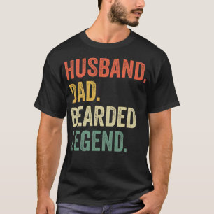 Bearded Husband Dad Beard Legend Vintage T-Shirt