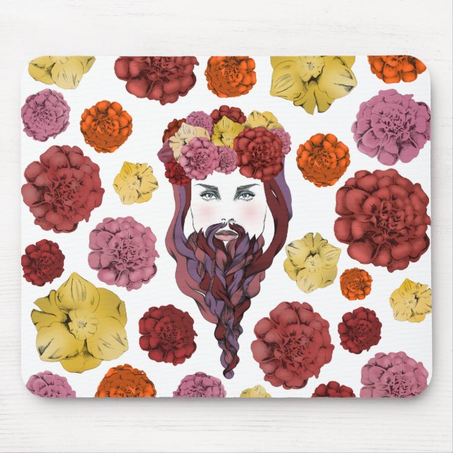 Bearded Lady Mouse Pad (Front)