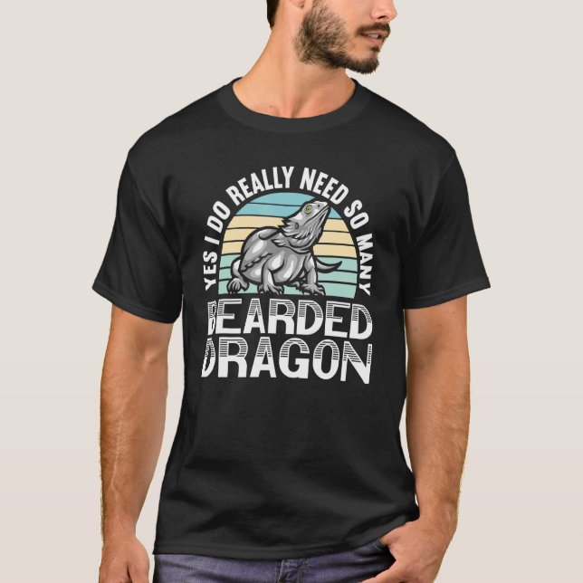 Bearded Lizard Gecko Reptile Bearded Dragon T-Shirt (Front)
