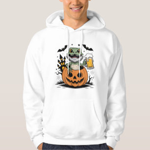 Bearded Lizard Halloween Beer Pumpkin Hoodie