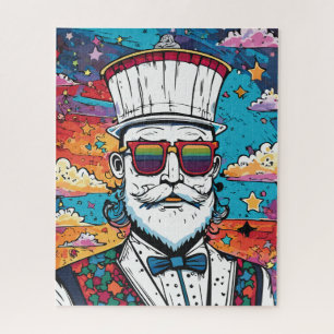 Bearded Man Fashion Portrait Jigsaw Puzzle