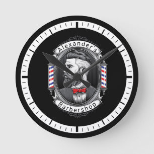 Bearded Man Round Clock