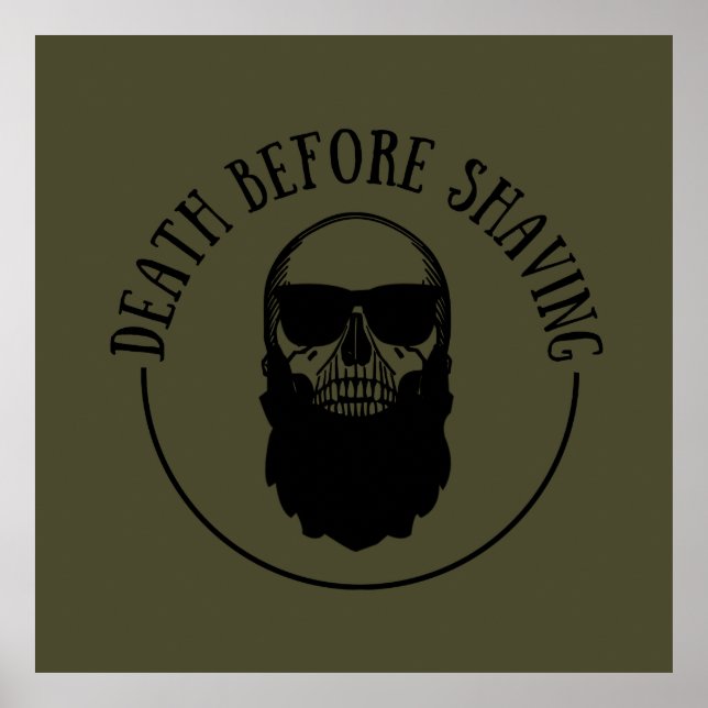 Bearded quotes funny beard sayings gifts poster (Front)