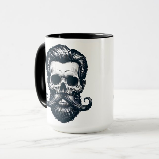 Bearded Skull Mug (Front Left)