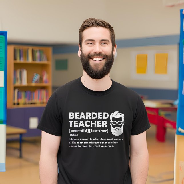 Bearded Teacher Funny Definition Personalised T-Shirt (Creator Uploaded)