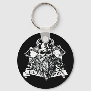 Bearded Viking Warrior Key Ring