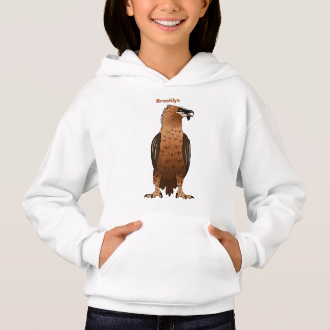 Bearded Vulture cartoon illustration (Front)