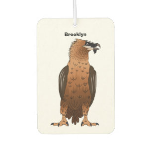 Bearded Vulture cartoon illustration Car Air Freshener