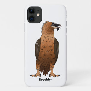 Bearded Vulture cartoon illustration  iPhone 11 Case