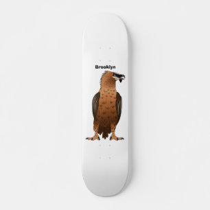 Bearded Vulture cartoon illustration  Skateboard