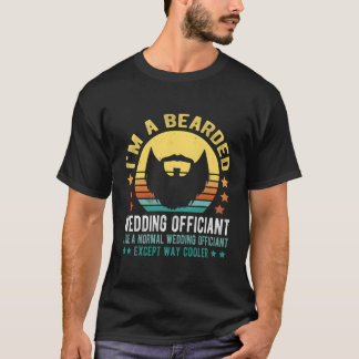 Bearded Wedding Officiant Ordained Minister T-Shirt