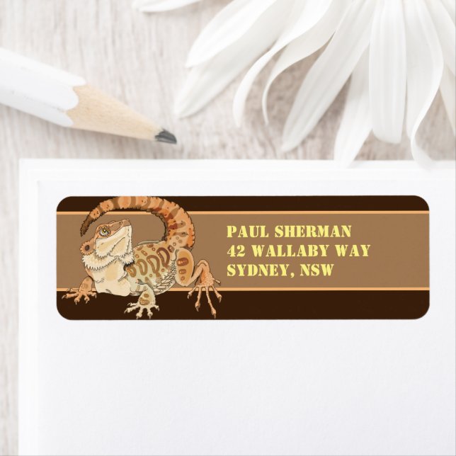 Beardie Bestie! Return Address Label (Insitu)