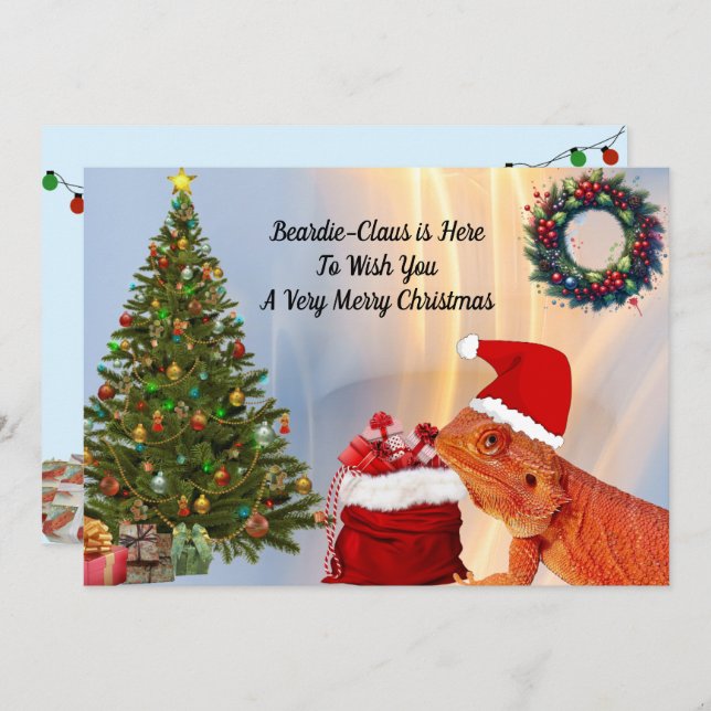 Beardie-Claus - Bearded Dragon  (Front/Back)