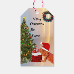 Beardie-Claus - Bearded Dragon Santa Gift Tags
