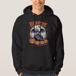 Beardie Halloween Moon Scene Hoodie